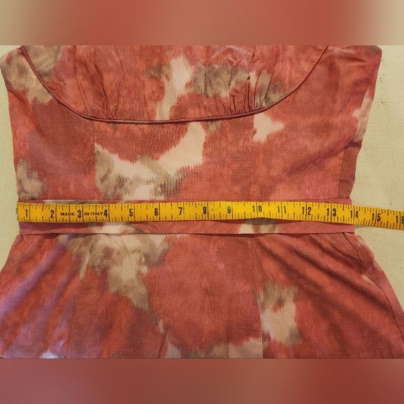 BCBGMAXAZRIA Ikat mini Dress sz 10 6 Pink Corset Tulle Boho Midi cocktail party - Picture 6 of 8